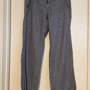 Anthropologie Casual Blue Linen Pants